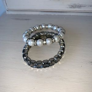 Pearl and Crystal bracelet set by Chloe+Isabel